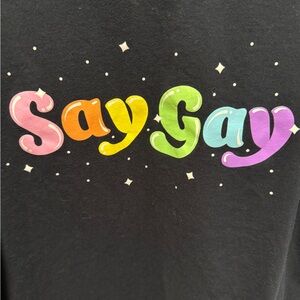 Colorful 'Say Gay' Graphic Tee